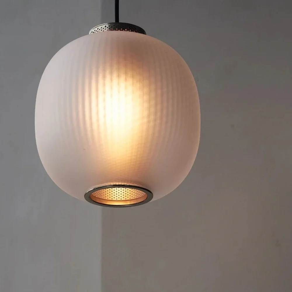 Resident Bloom Pendant Light - Nickle Plated White - Small 9.4